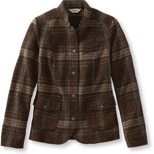 EUC‎ Women's L.L. BEAN Stonington Jacket Brown w/Elbow Patches | Size MP